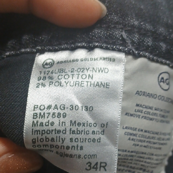 Men's Black Jeans By Adriano Goldscmied, Sz 34R , Pre-owned, Good Conditions - Picture 9 of 14